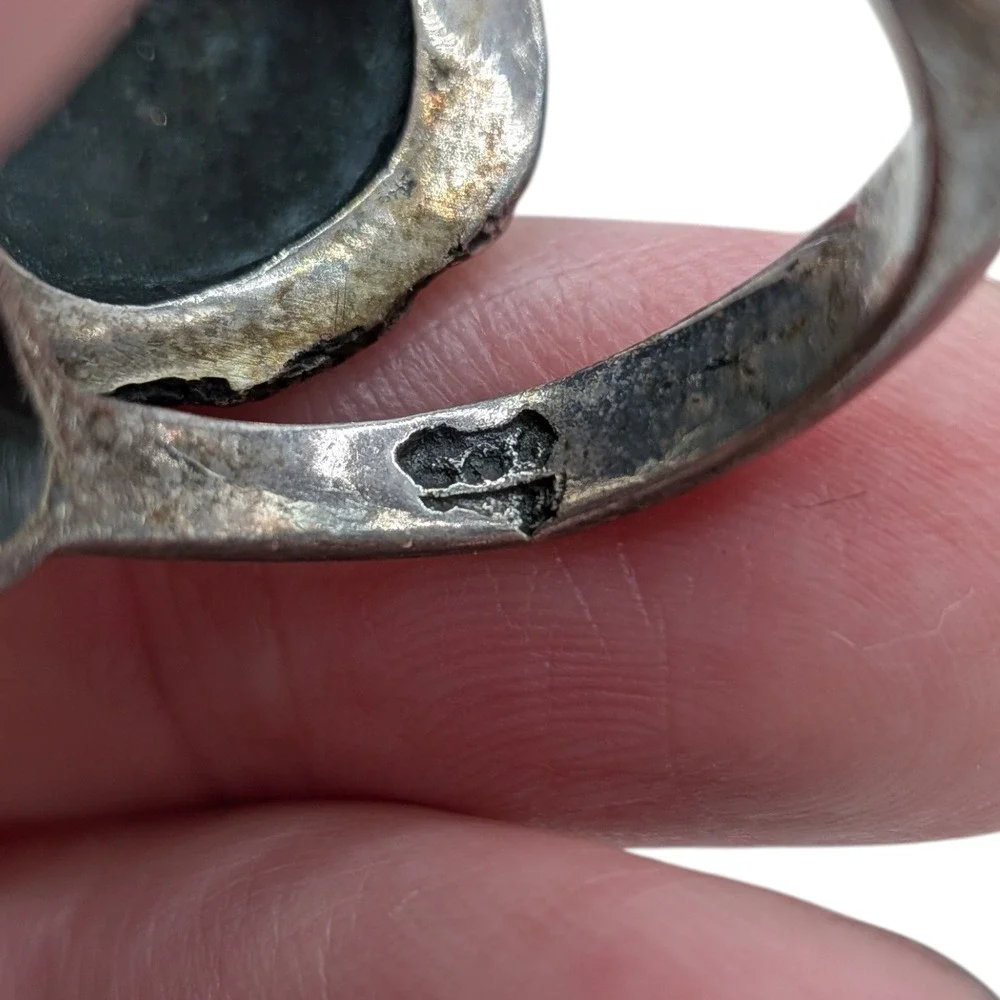 Vintage Mexico‎ Sterling Silver Lion Head Ring Adjustable Signed Mateo MCM